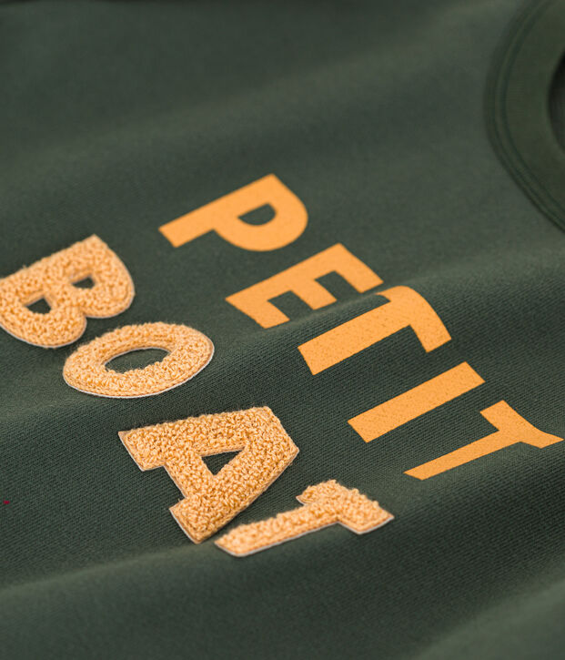 Sudadera estampada de mulet&oacute;n de ni&ntilde;a/ni&ntilde;o verde