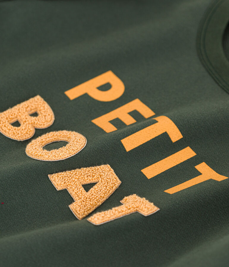 Sudadera estampada de mulet&oacute;n de ni&ntilde;a/ni&ntilde;o verde