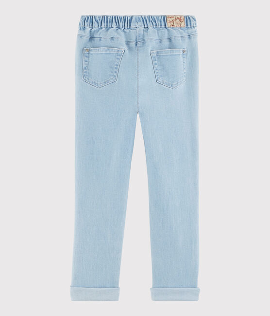 Pantalón slim de felpa vaquero de niña azul DENIM TRES CLAIR NÂ°5