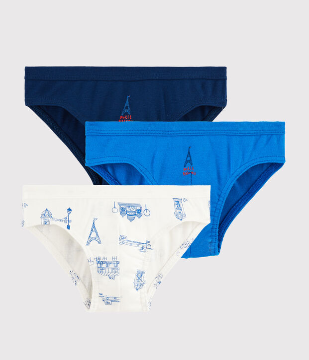 Lote de 3 slips Par&iacute;s para ni&ntilde;o peque&ntilde;o multicolor
