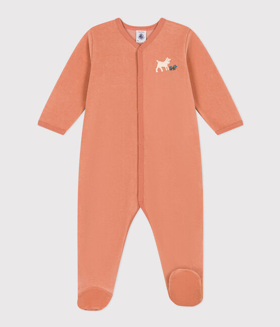 Pijama de terciopelo para bebé rosa SIENNA