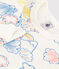 Pijama infantil ajustado de algodón con estampado de arcoíris blanco MARSHMALLOW/blanco MULTICO