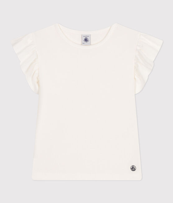 Camiseta de algodón para niña blanco MARSHMALLOW