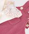 Ensemble salopette et body b&eacute;b&eacute; en coton avec col uni rosa/crudo