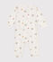 Pijama de algodón sin pies para bebé blanco MARSHMALLOW/blanco MULTICO