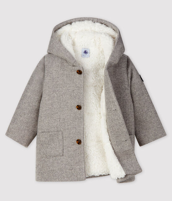 Abrigo de lana para bebé niño gris GRIS CHINE