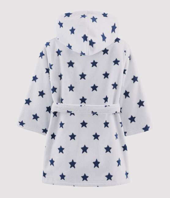 Albornoz de rizo para niño blanco MARSHMALLOW/azul MEDIEVAL