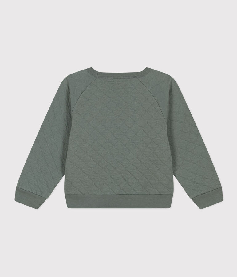 Sudadera de tejido t&uacute;bico acolchado de ni&ntilde;o verde