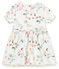 Vestido manga corta estampado para bebé niña blanco MARSHMALLOW/blanco MULTICO