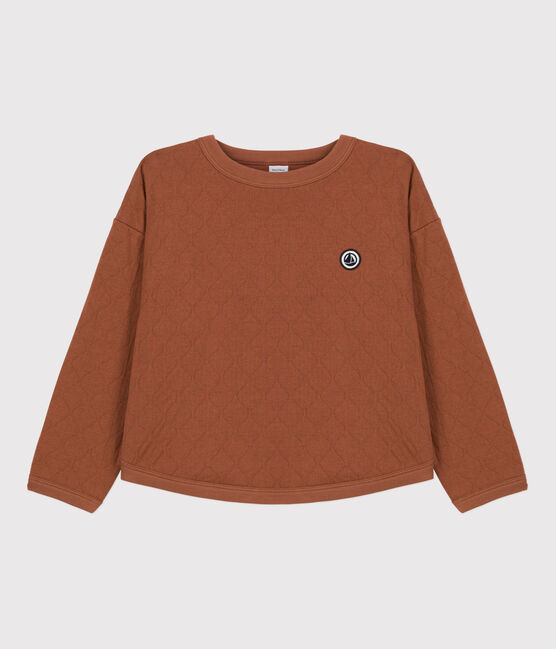 Sudadera de tejido túbico acolchado de niña / niño marron CINA
