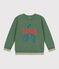 Sudadera infantil unisex de algodón con estampado verde PALMERAIE