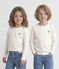 Camiseta de manga larga de punto para ni&ntilde;o/a blanco