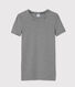 Camiseta de cuello redondo emblemática de algodón de mujer