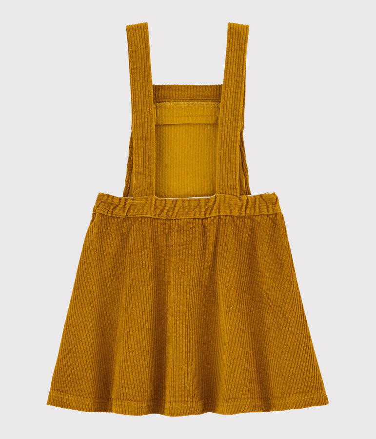 Vestido peto para ni&ntilde;a amarillo