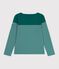 Camiseta marinera de algod&oacute;n para mujer verde/blanco