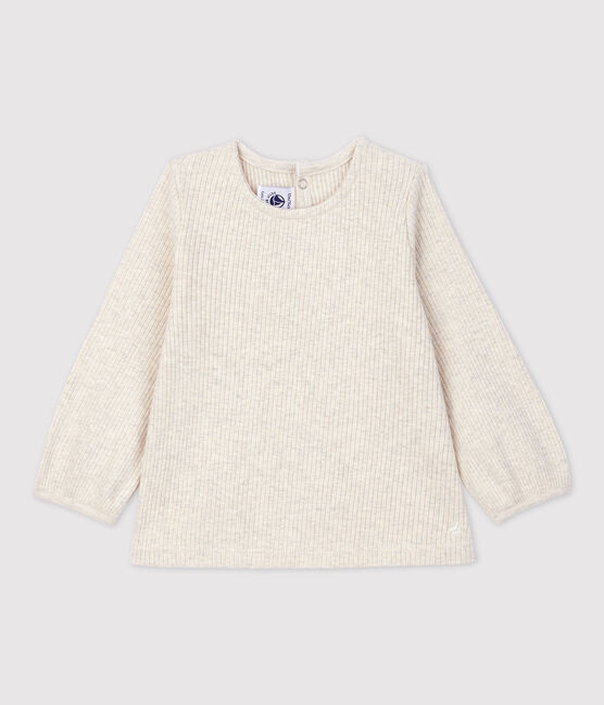 Blusa de algodón de bebé. beige MONTELIMAR CHINE
