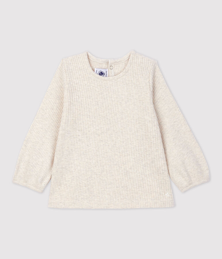 Blusa de algod&oacute;n de beb&eacute;. beige