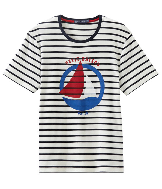 Camiseta MC unisex blanco MARSHMALLOW/azul SMOKING