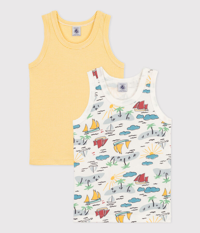 Juego de 2 camisetas de tirantes de algod&oacute;n de explorador para ni&ntilde;o multicolor