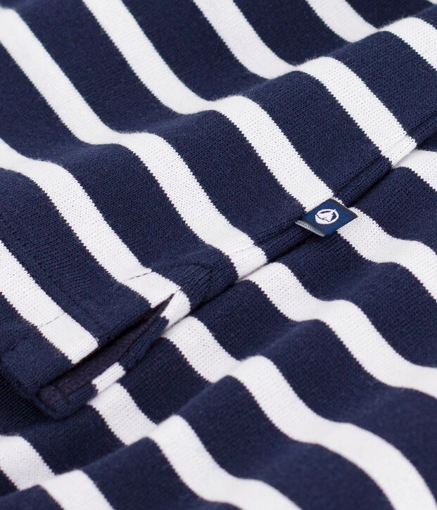 Marinera de algod&oacute;n para mujer azul/blanco