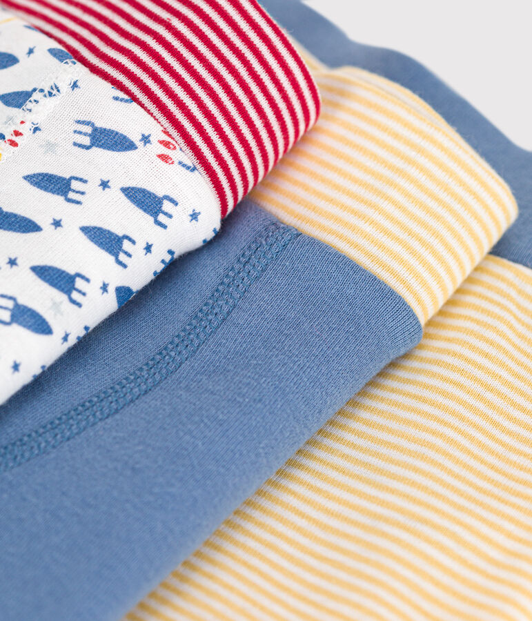 Juego de 3 b&oacute;xeres infantiles de algod&oacute;n de cohetes multicolor