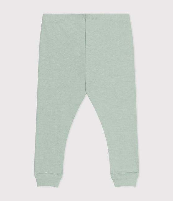 Leggings de algodón para bebé verde HERBIER