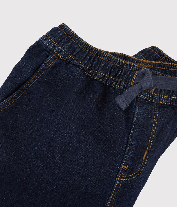 Pantal&oacute;n de corte normal de tejido vaquero oscuro de ni&ntilde;o azul