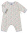 Pelele guatinado y estampado para bebé niña blanco MARSHMALLOW/blanco MULTICO