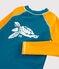 Camiseta anti-uv reciclada de niño azul MYKONOS/amarillo TEHONI