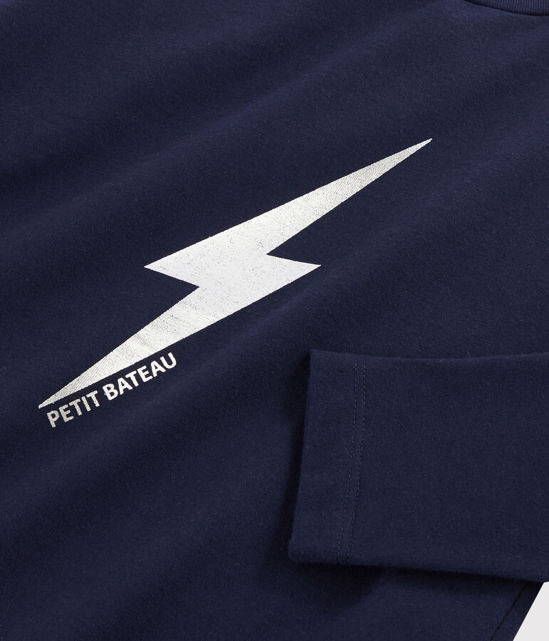 Camiseta serigrafiada para ni&ntilde;o azul