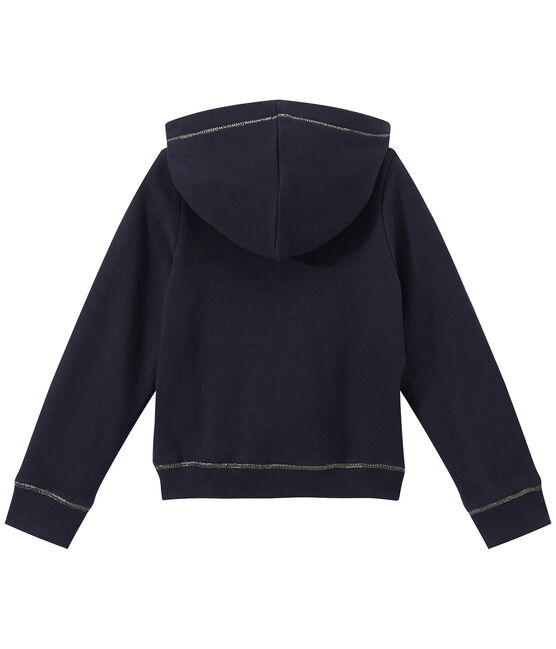 Sudadera con cremallera y capucha de niña azul SMOKING
