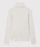 Camiseta L'ICONIQUE de algodón con cuello vuelto para mujer gris BELUGA CHINE