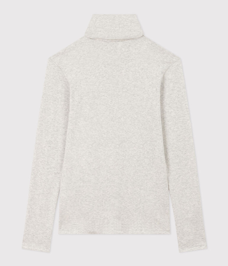 Camiseta L'ICONIQUE de algod&oacute;n con cuello vuelto para mujer gris