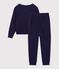 Pijama liso de rizo de algod&oacute;n para mujer SOIR