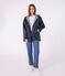 Impermeable corto de mujer azul SMOKING