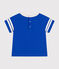 Camiseta de manga corta de punto fino para bebé azul CALVIN