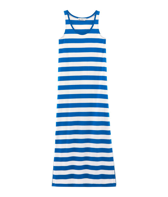 Vestido sin mangas para mujer azul RIYADH/blanco MARSHMALLOW