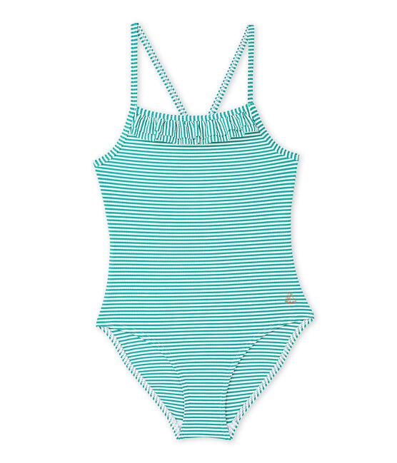 Bañador para niña verde FLAG/blanco LAIT