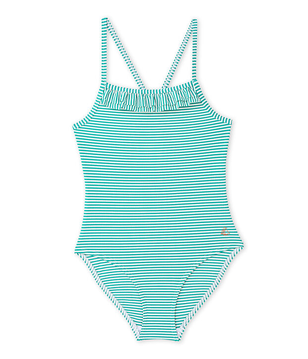 Ba&ntilde;ador para ni&ntilde;a verde/blanco