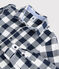 Camisa a cuadros de niño azul SMOKING/blanco MARSHMALLOW