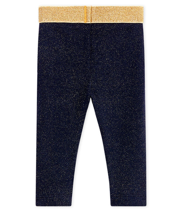 Leggings con lentejuelas para beb&eacute; ni&ntilde;a azul/amarillo