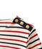 Marinera en jersey grueso tricolor para mujer beige COQUILLE/azul SMOKING/ TERKUIT