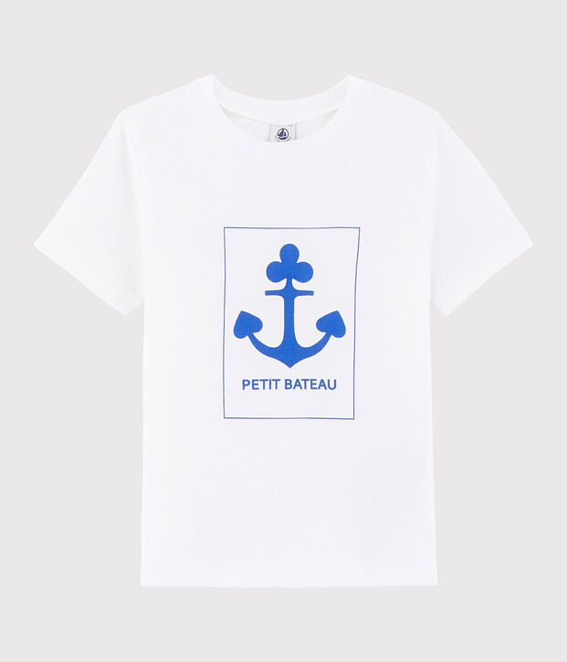 Camiseta serigrafiada para ni&ntilde;o blanco