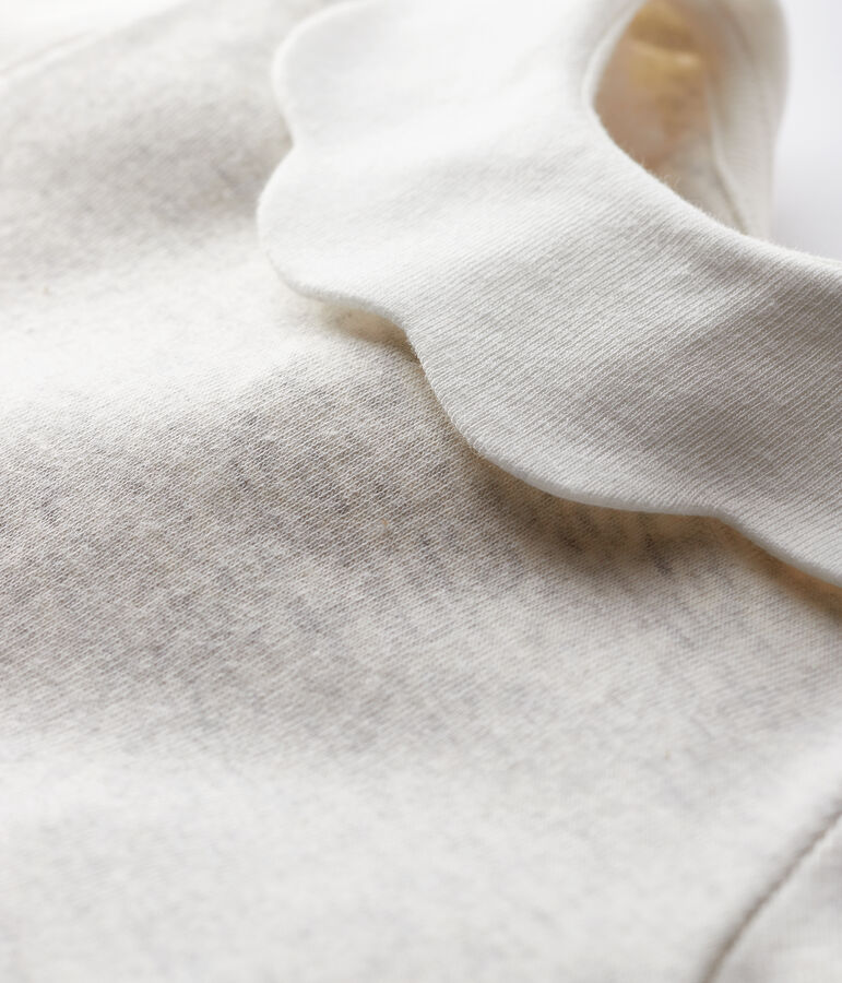 Blusa de manga larga para beb&eacute; ni&ntilde;a beige MONTELIMAR CHINE