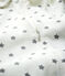 Pelele sin pies con cremallera y estrellas de bebé de algodón orgánico blanco MARSHMALLOW/gris GRIS