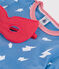 Pijama disfraz unisex de algodón fosforescente con capa azul ALASKA/blanco MULTICO