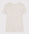 Camiseta La Icónica lisa de algodón con cuello de pico para mujer gris BELUGA CHINE