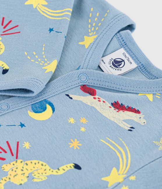 Pijama sin pies de algodón estampado para bebé azul ADRIATIC/ MULTICO