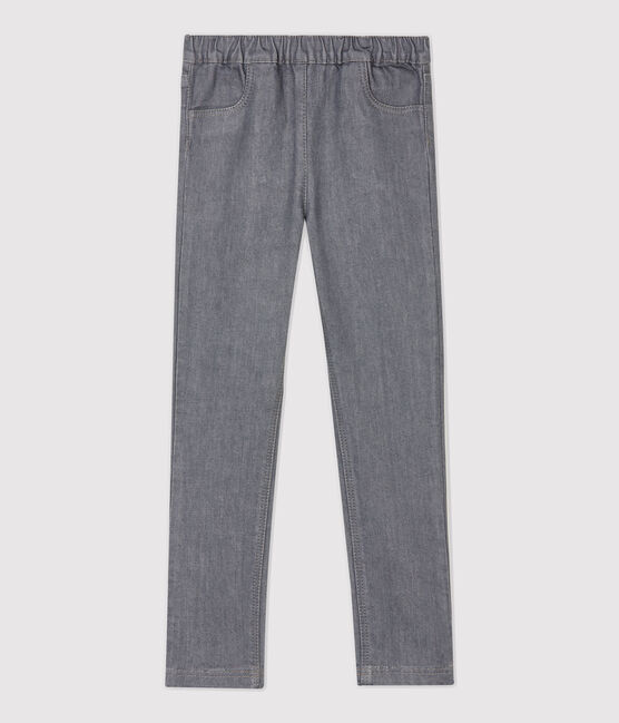 Pantalón slim vaquero de niña gris GRIS FONCE/ DARK GREY