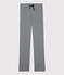 Pantalón de algodón ORGÁNICO de mujer azul SMOKING/blanco MARSHMALLOW